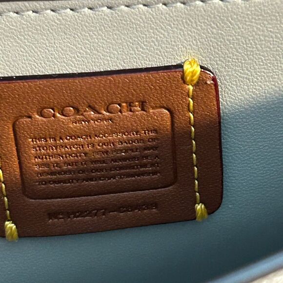 Coach Wyn Gray Leather Crossbody Bag with Matching Cardholder Insert Set - Picture 5 of 15